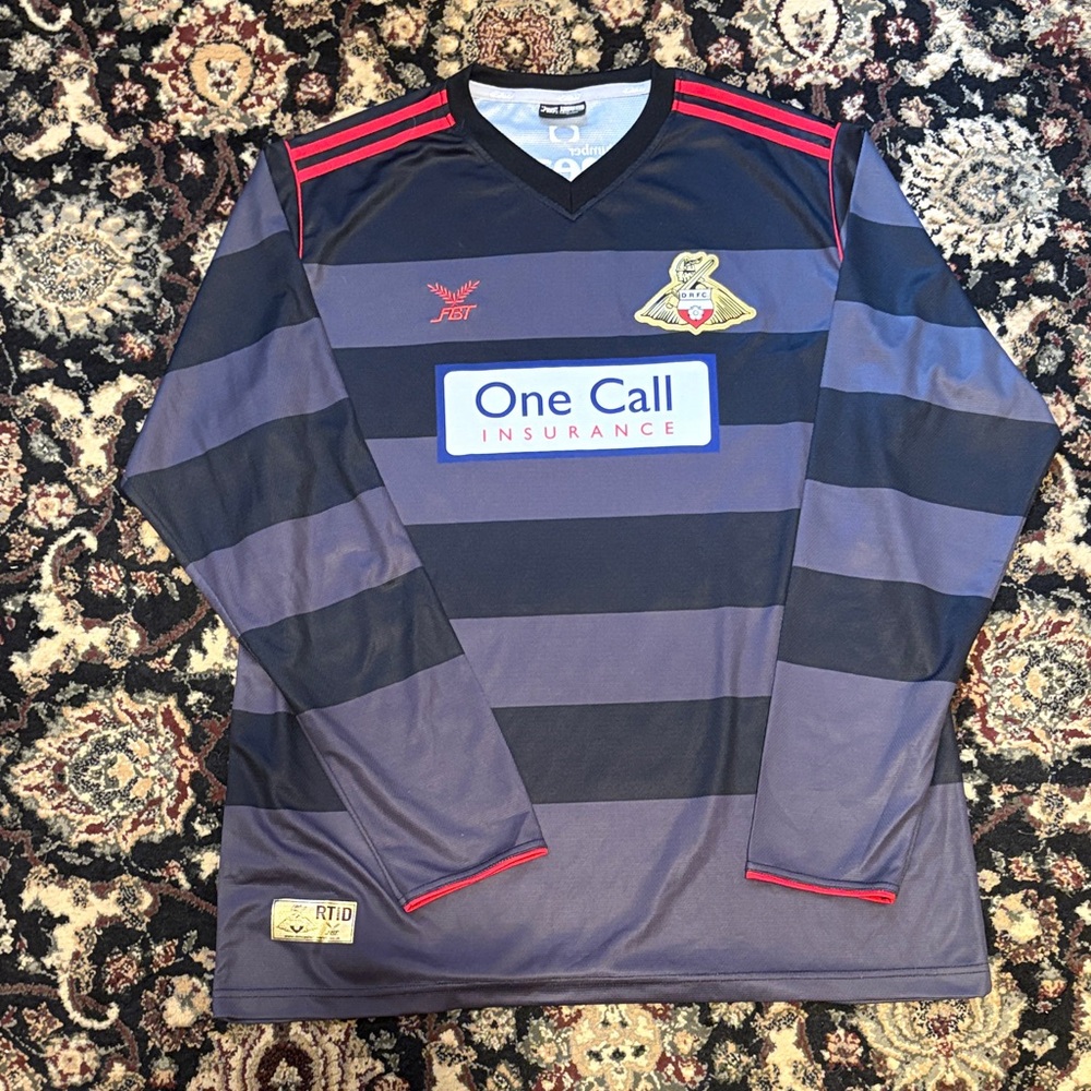Striped Soccer Jersey with Red Accents
